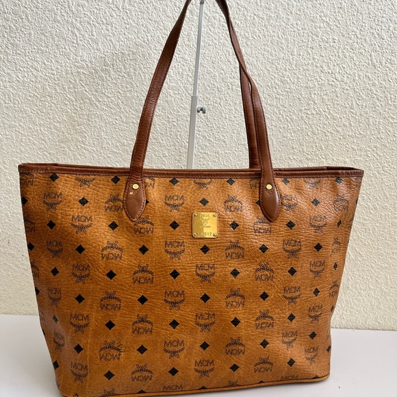 MCM Handbags - MCM Brown Logo Tote Bag